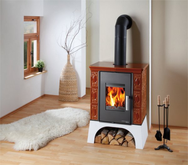 Krbová kamna hnědá karamel